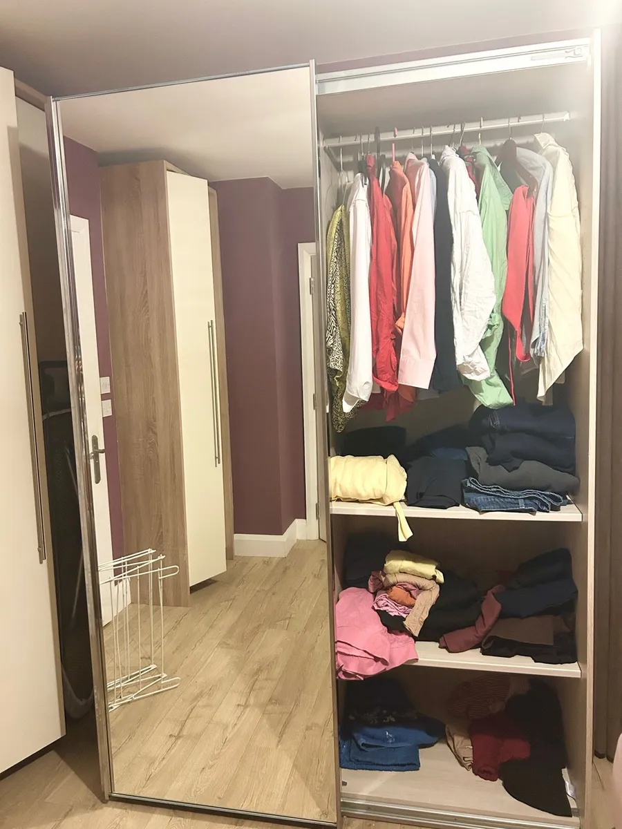 Slide wardrobe mirror rustic oak Ez Living - Image 3