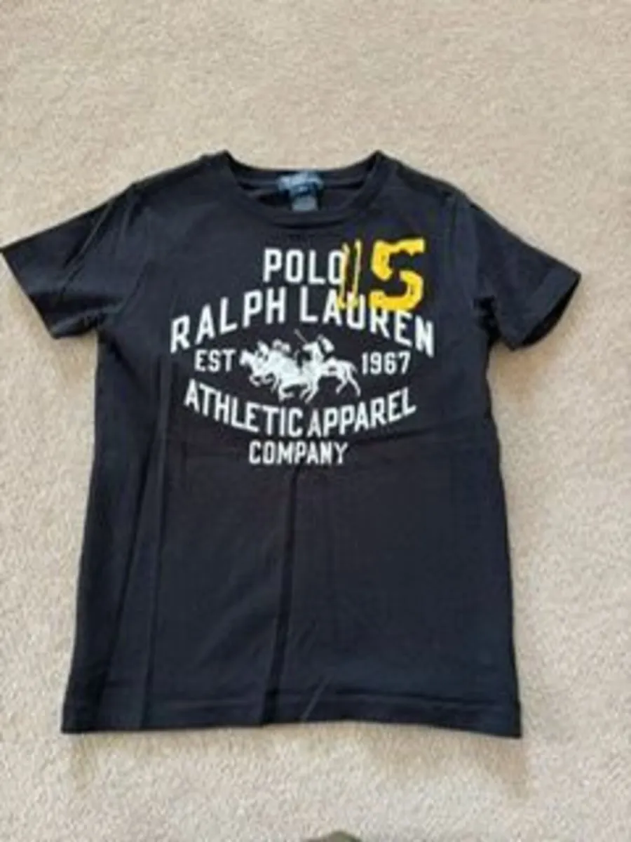 Ralph Lauren Black Tshirt age 6-7 - Image 1