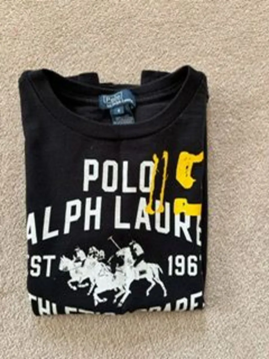 Ralph Lauren Black Tshirt age 6-7 - Image 3