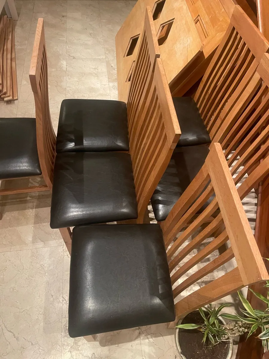 6 x Beautiful Leather Kitchen Dining Chairs - Image 2