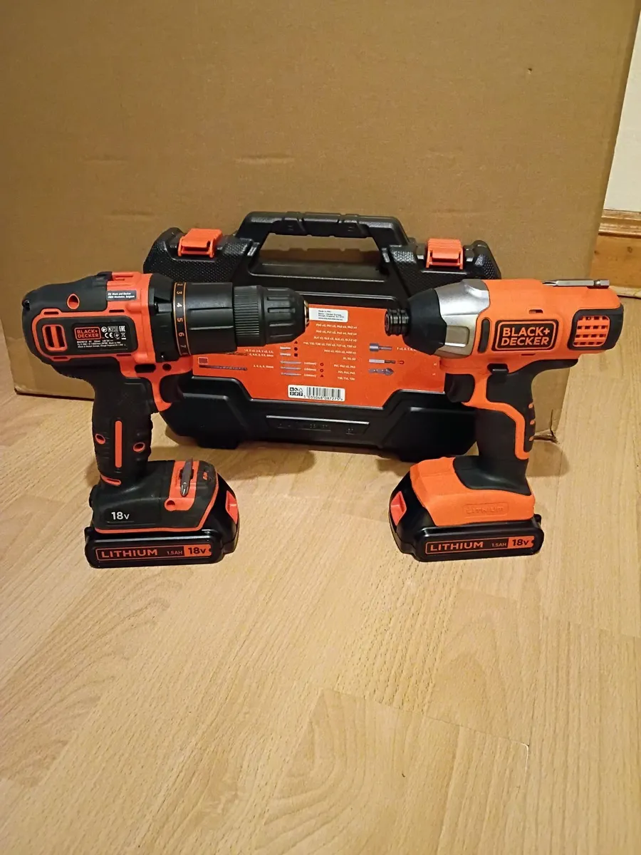 Black&Decker 18V  Hammer Drill and Impact Driver - Image 1