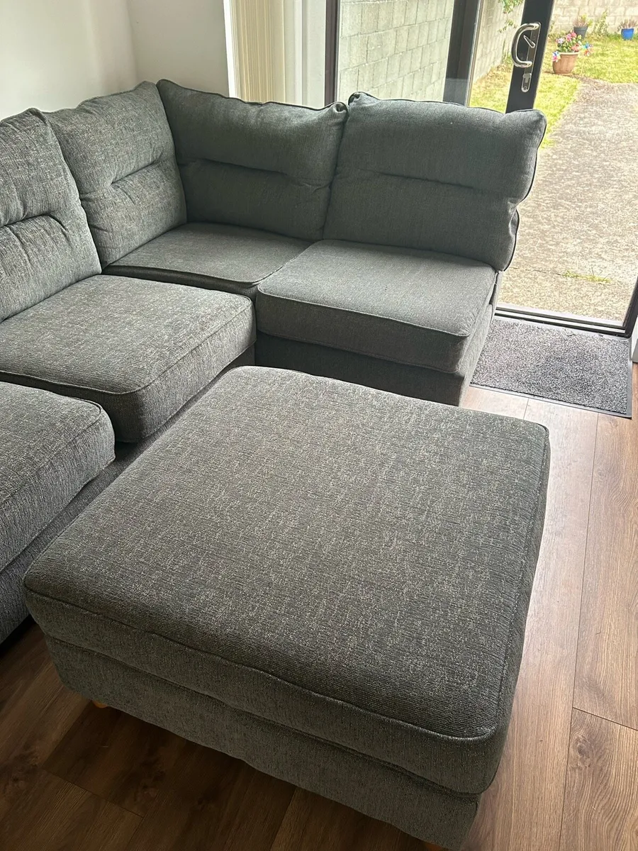 Sofa and footstool - Image 4