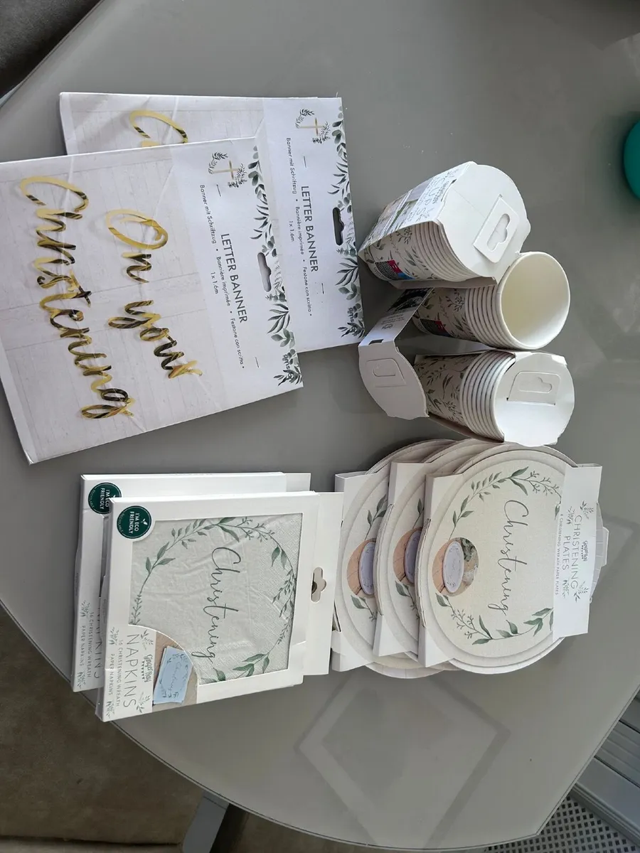 Christening party decorations