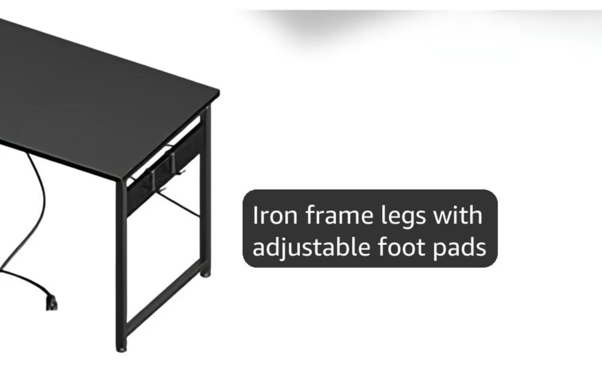 Corner Desk with Drawers, Reversible L Shaped Comp - Image 3