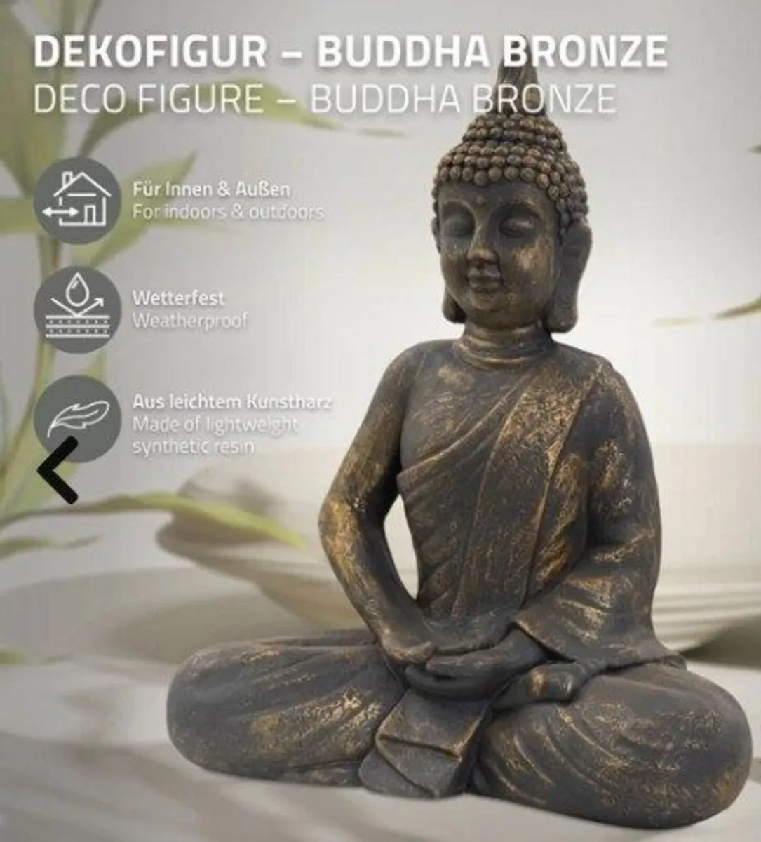 Sitting Buddha Figurine, 40x24x48 - Image 3