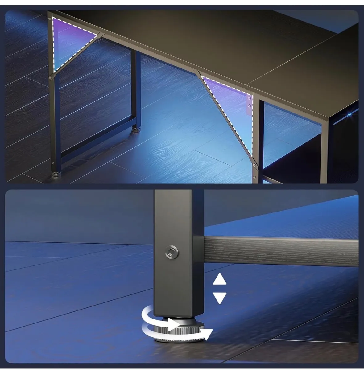 Coleshome L Shaped Gaming Desk, 120x70 cm Computer - Image 4