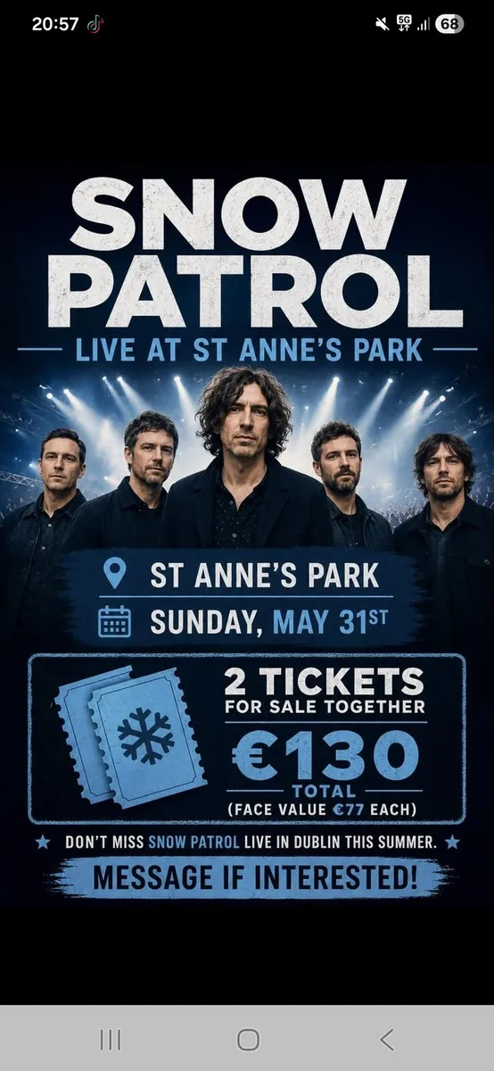 Snow Patrol- This Sunday- St Anne's Park Dublin - Image 1
