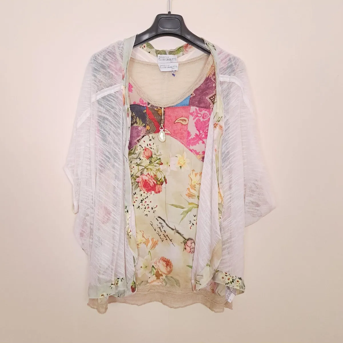 Elisa Cavaletti Multicolor Floral Top Set Size XL - Image 1