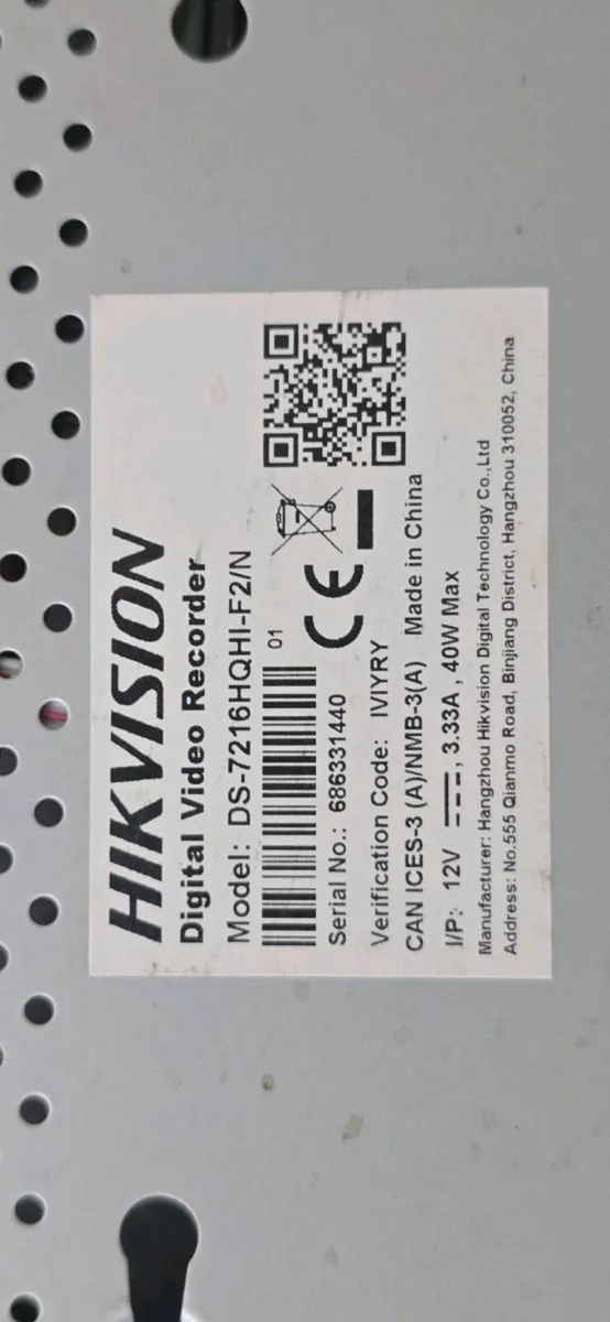 Hikvision 16 chanel CCTV DVR new 2tb WD Drive - Image 3