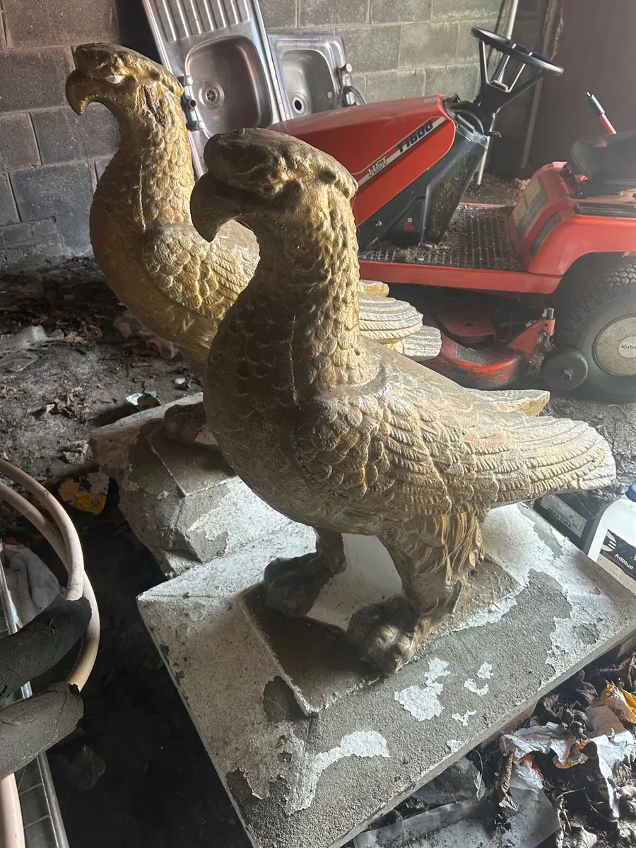 Large Concrete Eagle Statues - Image 2