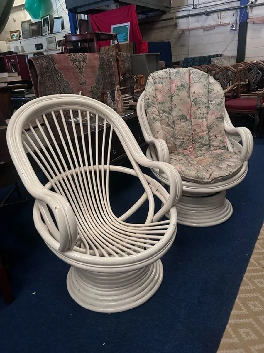 vintage bamboo chairs - Image 1