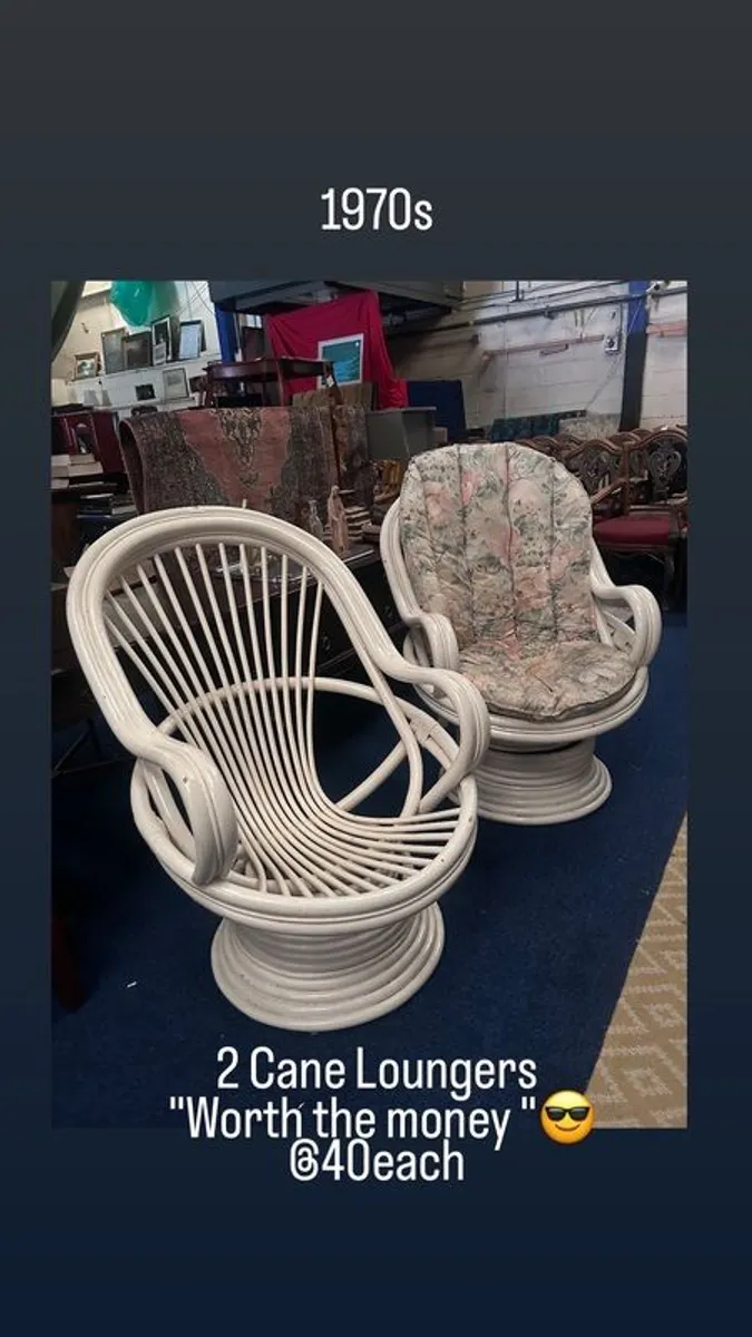 vintage bamboo chairs - Image 2