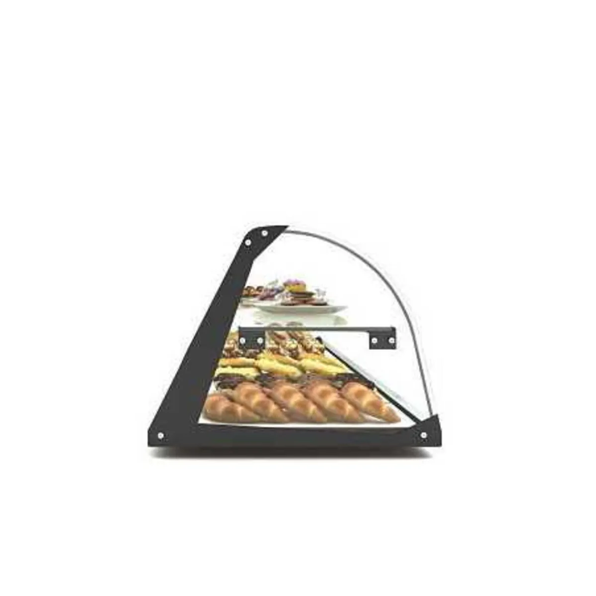 Standard Curved display case with shelf - Image 2