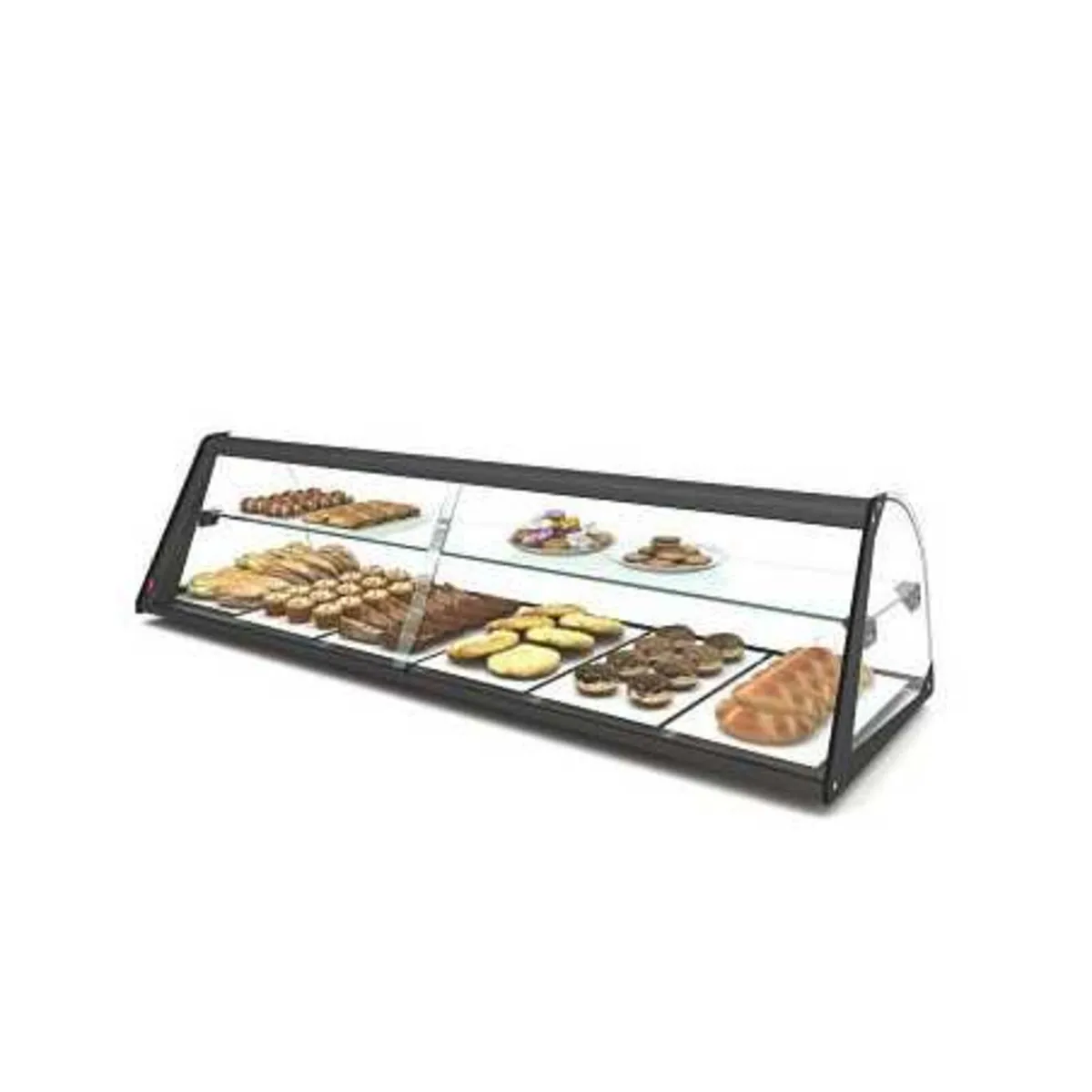 Standard Curved display case with shelf - Image 3