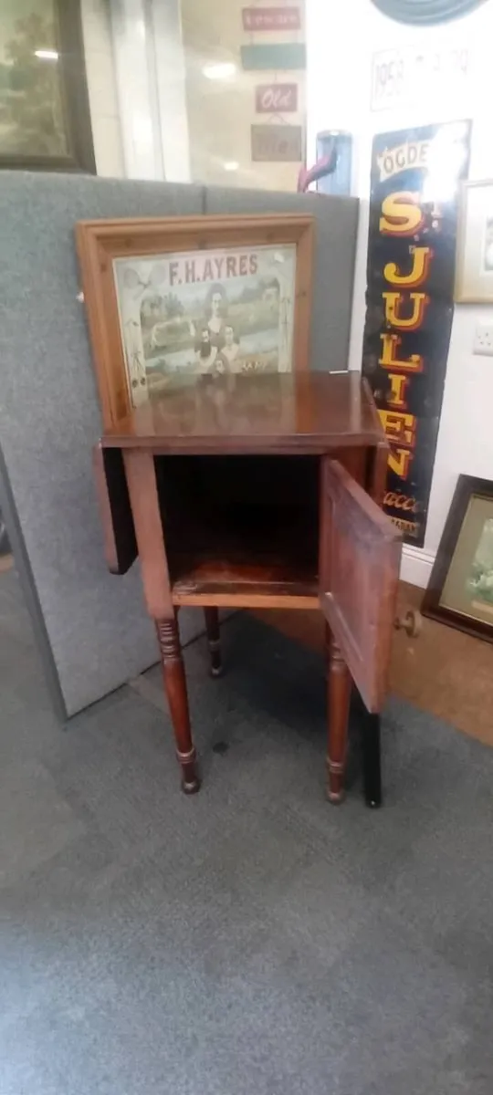 Antique Mahogany Drop Leaf Pot Cupboard - Image 2