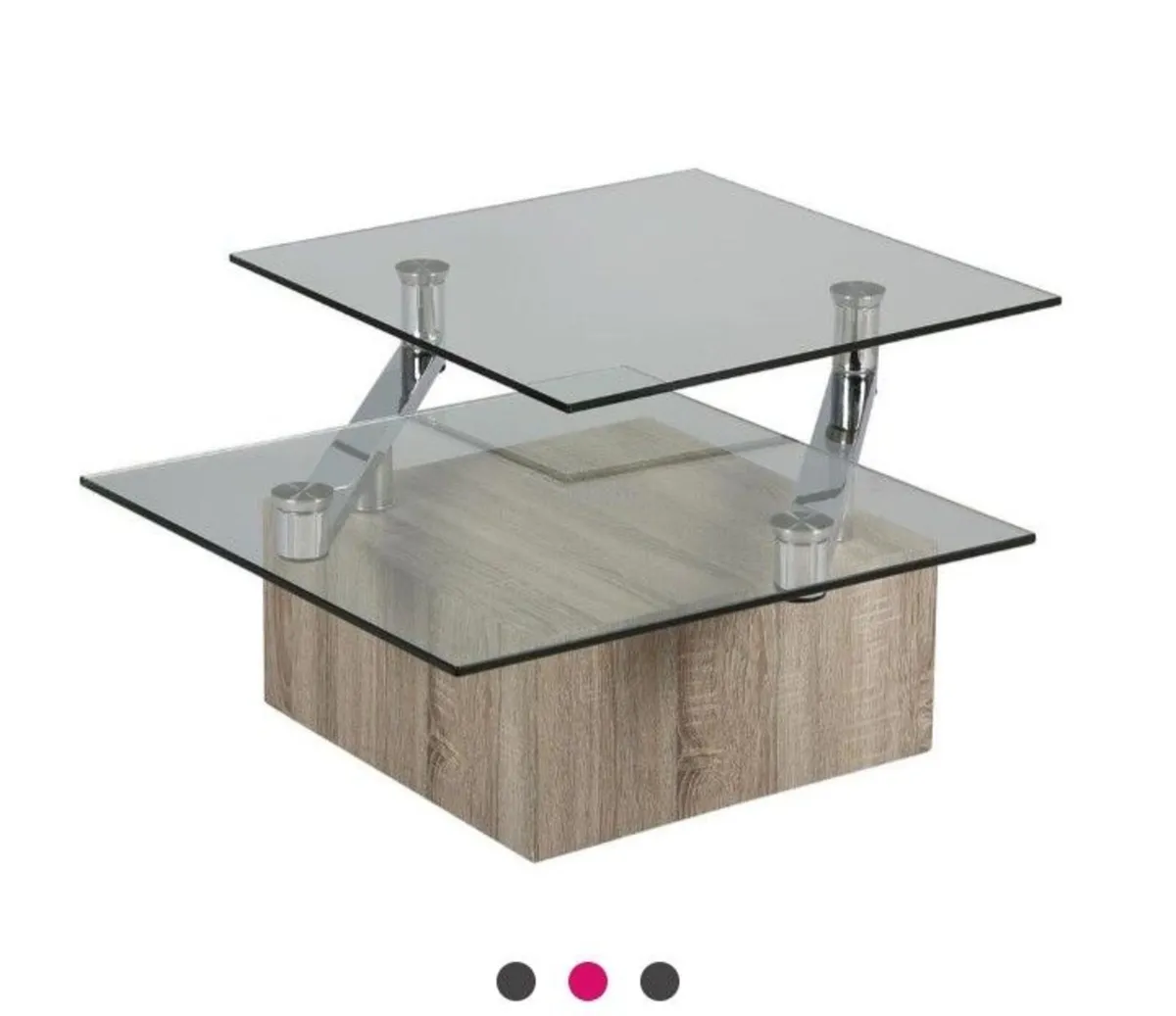 Luxury Modern Glass swivel coffee table - Image 2