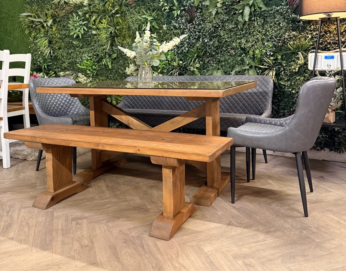 Kitchen table, sofa bench & chairs - Image 2