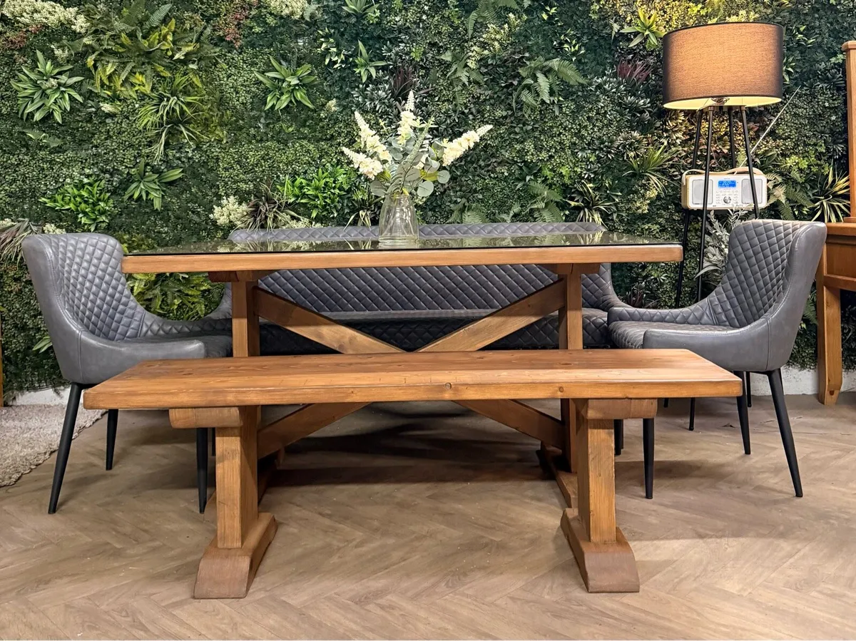 Kitchen table, sofa bench & chairs - Image 3