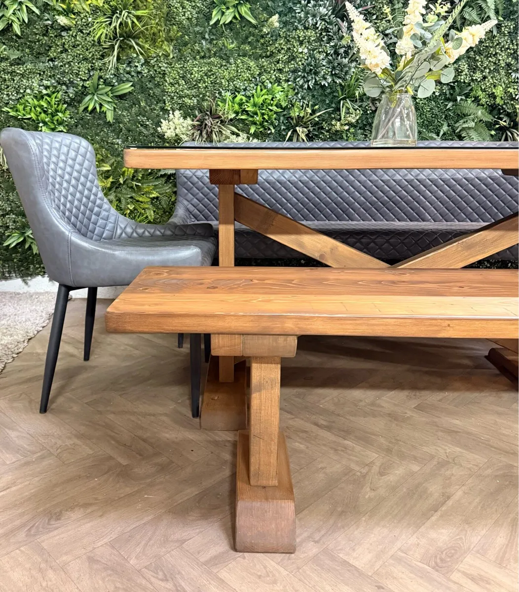 Kitchen table, sofa bench & chairs - Image 4