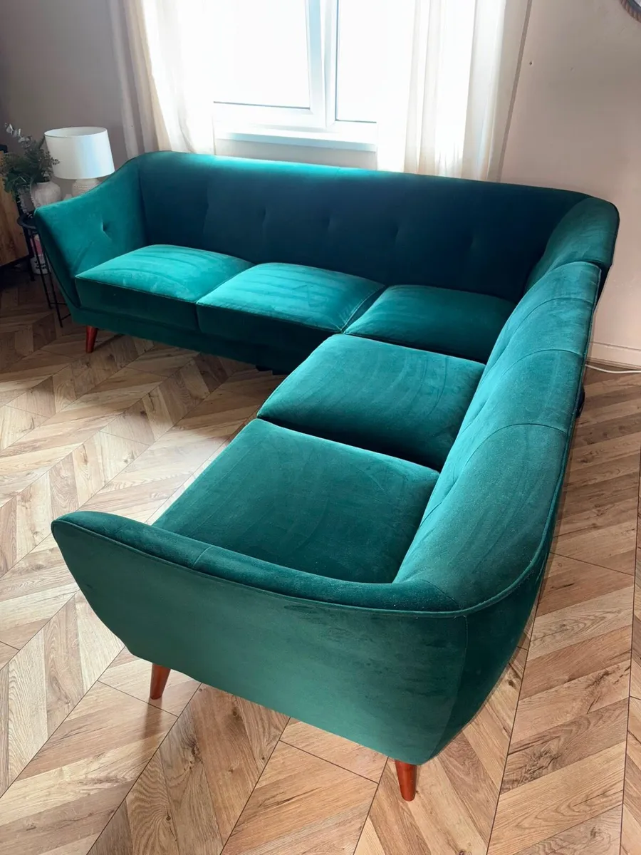 Forrest green corner sofa - Image 1