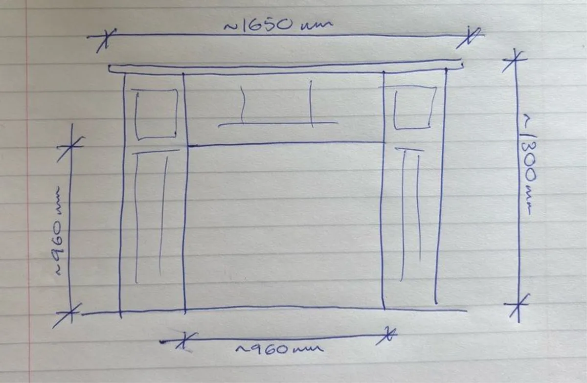 Fireplace Surround with Cast Iron Insert and Tiles - Image 4