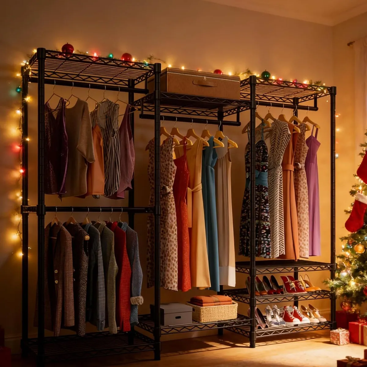 Heavy Duty Clothes Rail Clothing Rails Open - Image 2