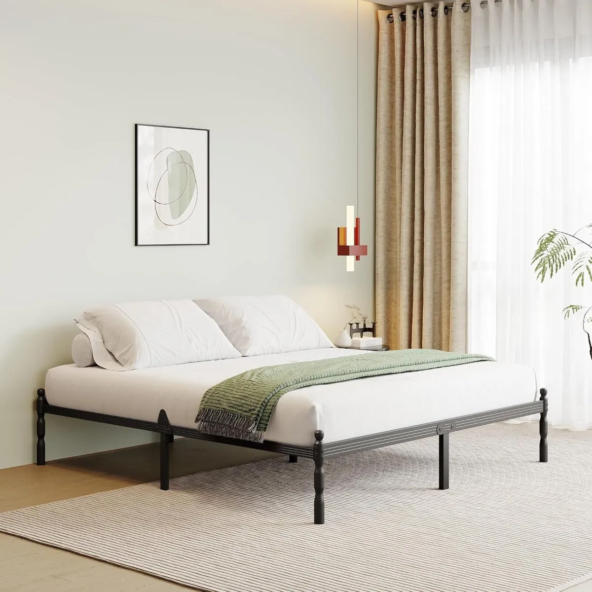 Metal Super King Bed Frame with Underbed Storage - Image 1