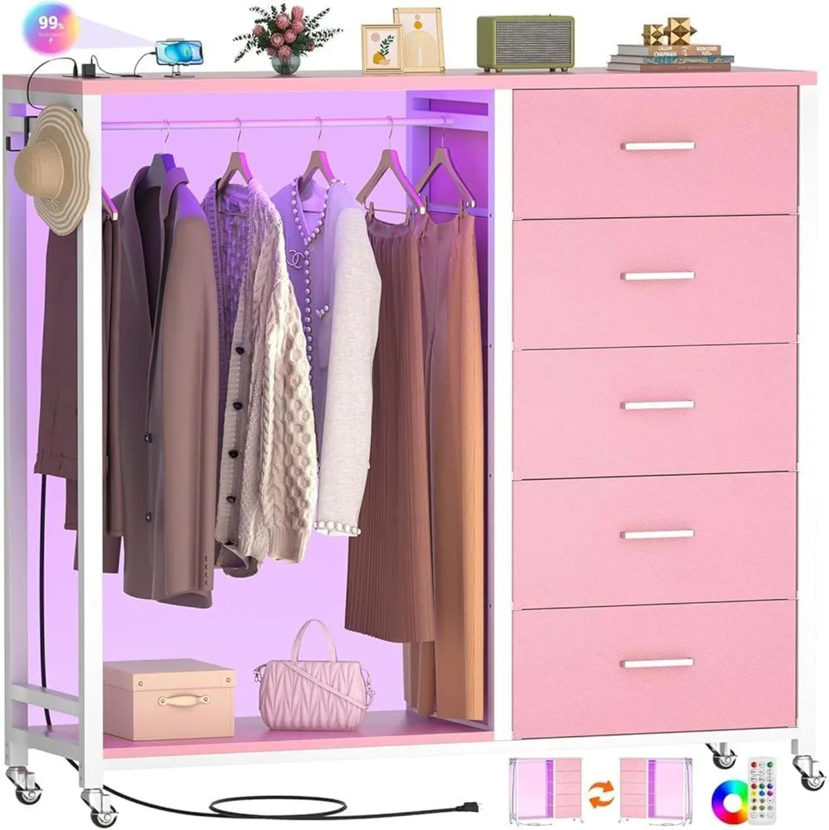 2 in 1 Chest of Drawers Dresser for Bedroom 5 - Image 1