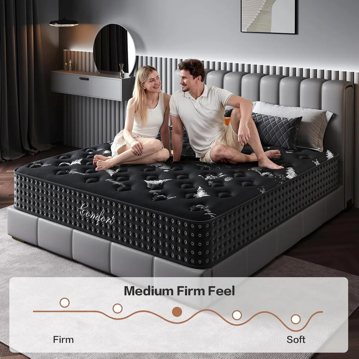 Single Mattress 10 Inch Memory Foam Bed 7 Zone - Image 4