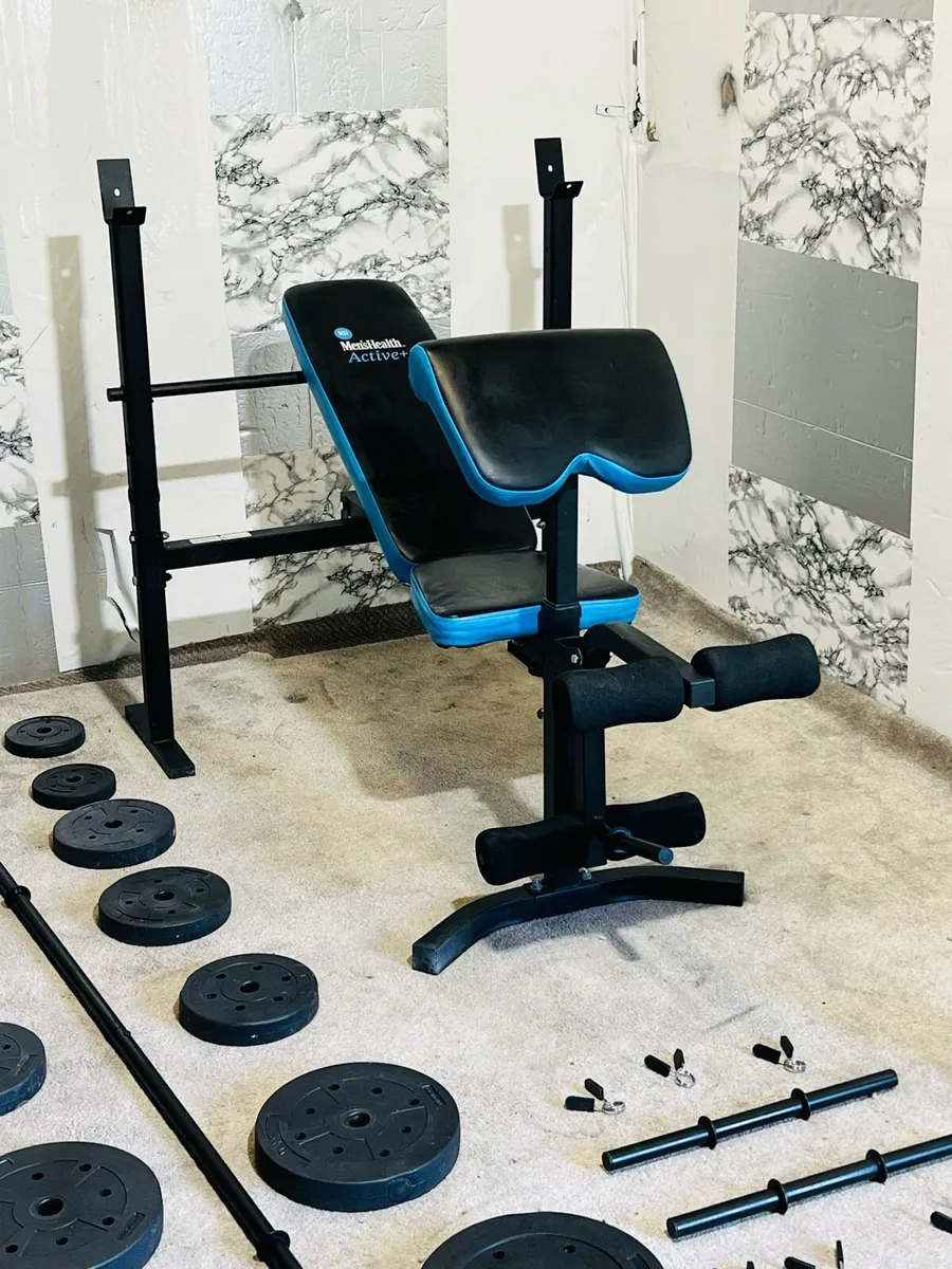 MULTIFUNCTION WEIGHT BENCH WEIGHTS BAR DUMBLS - Image 2