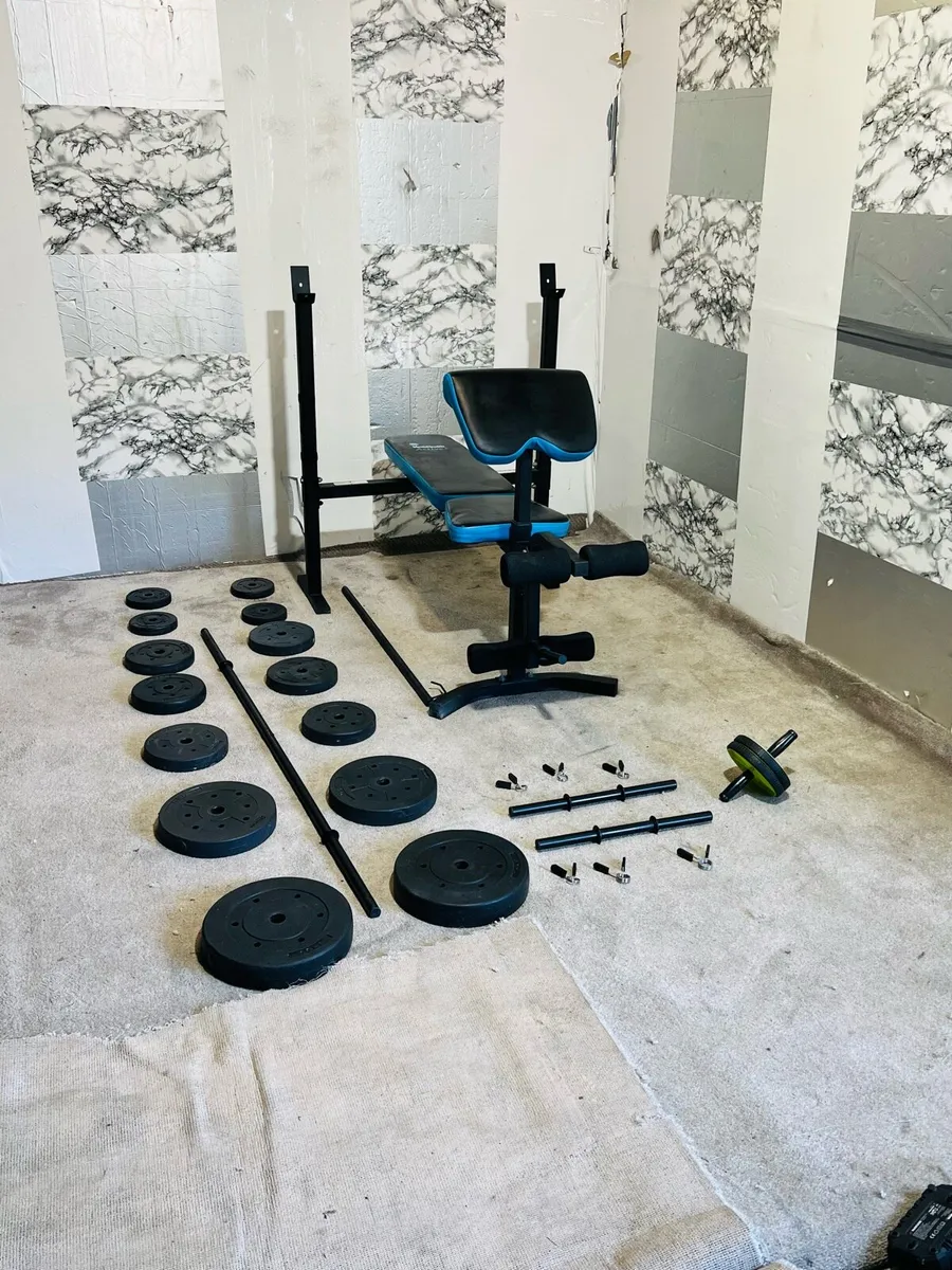 MULTIFUNCTION WEIGHT BENCH WEIGHTS BAR DUMBLS - Image 3