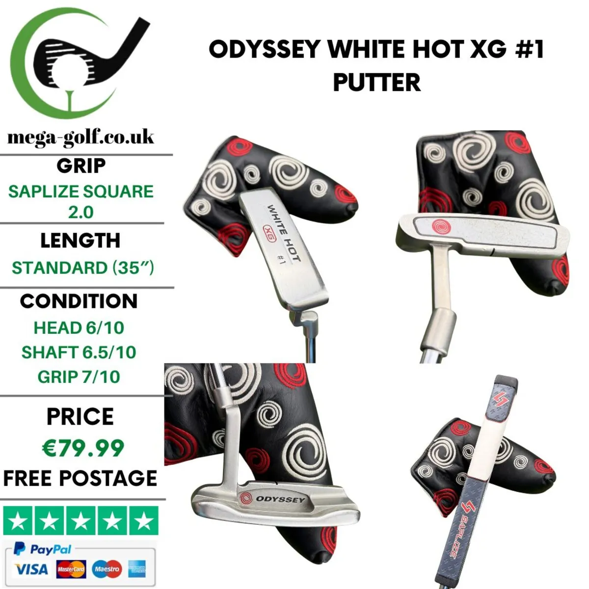Odyssey White Hot XG #1 Putter / 35" - Image 1
