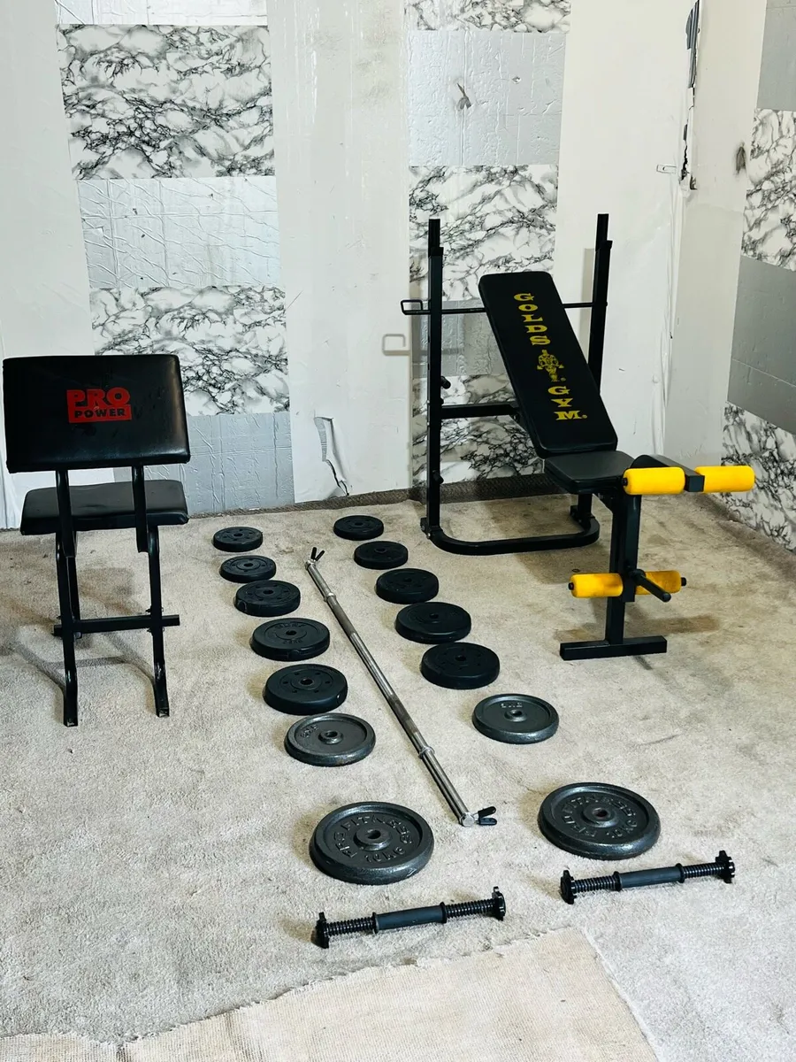 WEIGHT BENCHS WEIGHTS BARBELL DUMBBELLS - Image 1