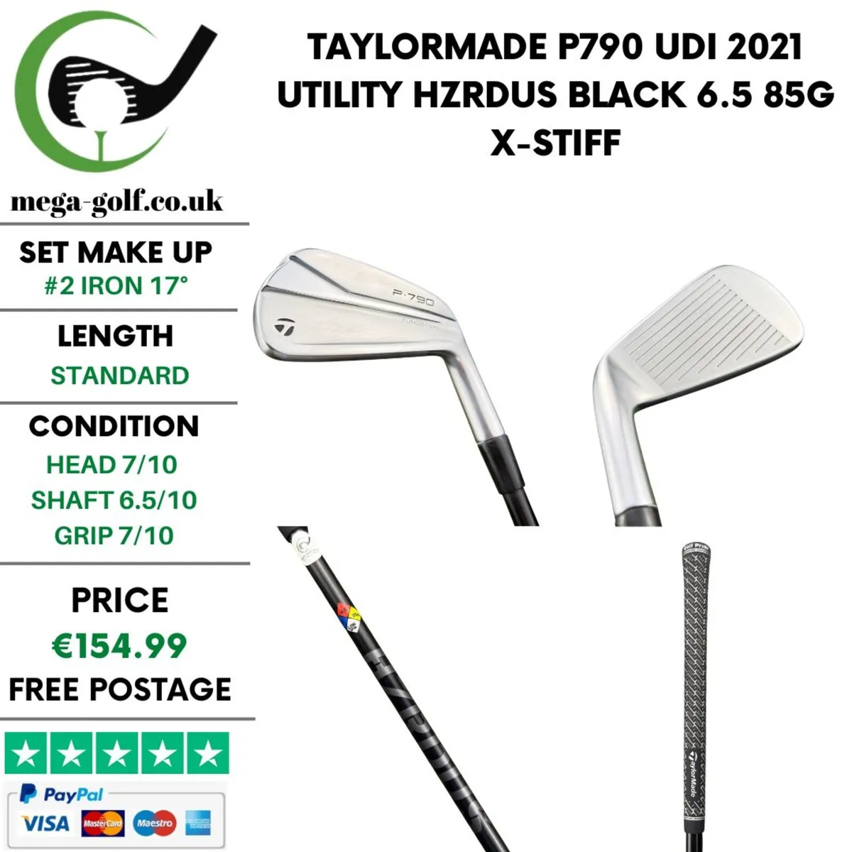 Taylormade P790 UDI 2021 Utility #2 Iron 17° - Image 1