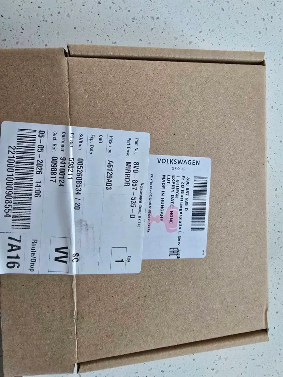 Brand New Left Side Mirror Glass for Sale – Audi A - Image 1