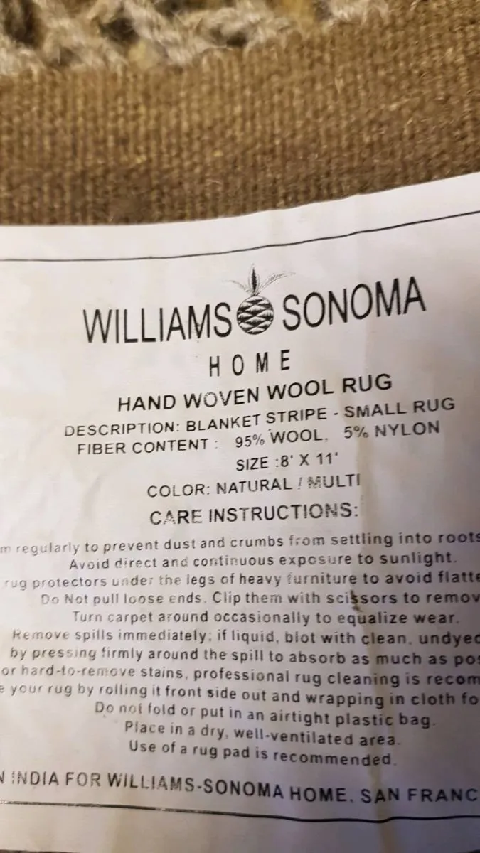 Williams Sonoma rug - Image 2