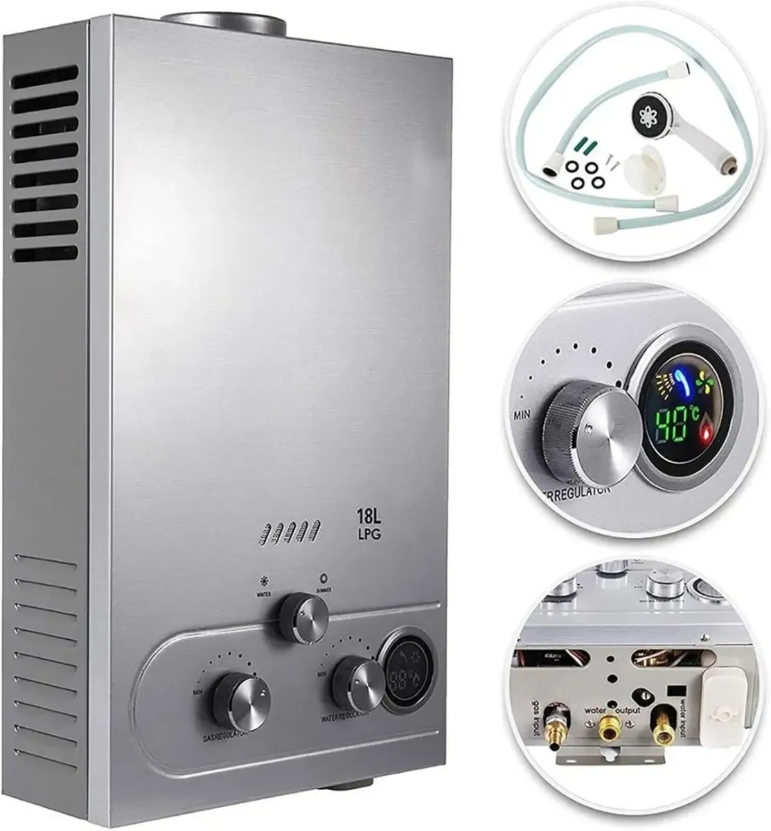 18L Instant Gas Hot Water Heater Tankless Boiler - Image 1