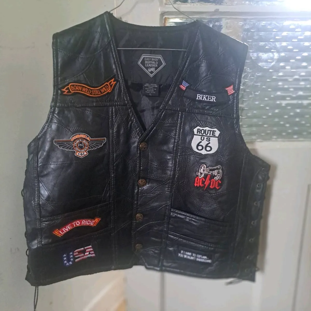 Easy Biker Buffalo Leather Waste jacket - Image 1