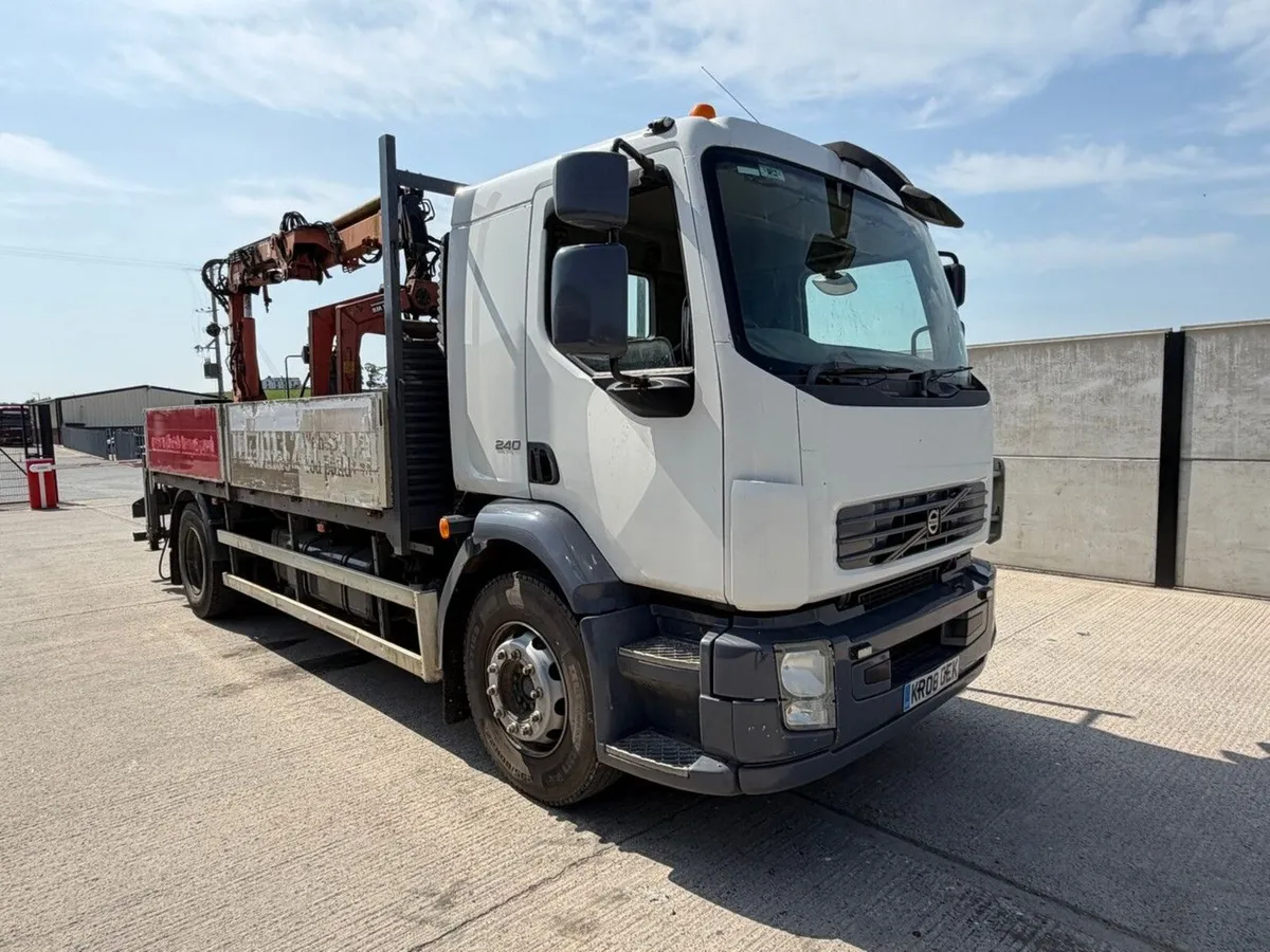VOLVO FL 240 18 TON 4x2 DROPSIDE MANUAL CRANE LORR - Image 4