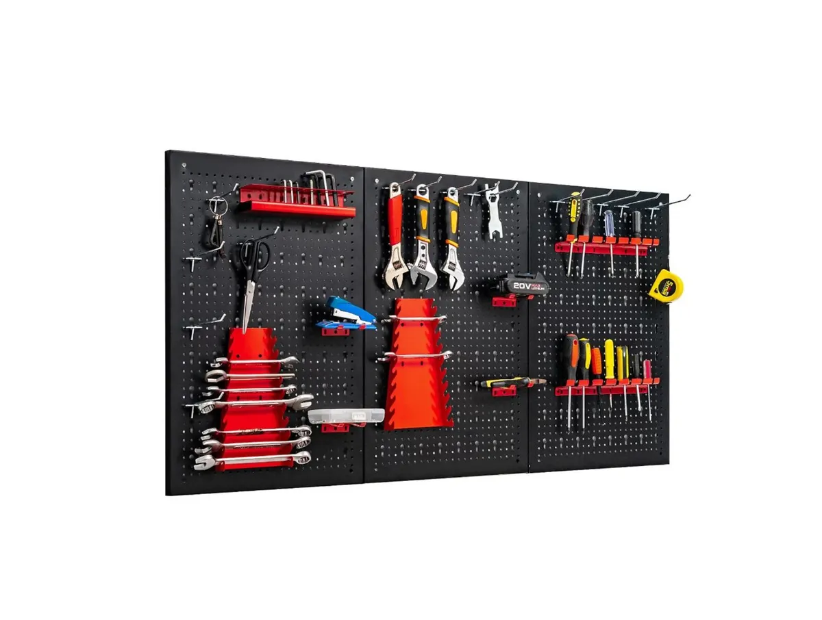 Metal Heavy Duty Pegboard Tools Storage Rack - Image 1