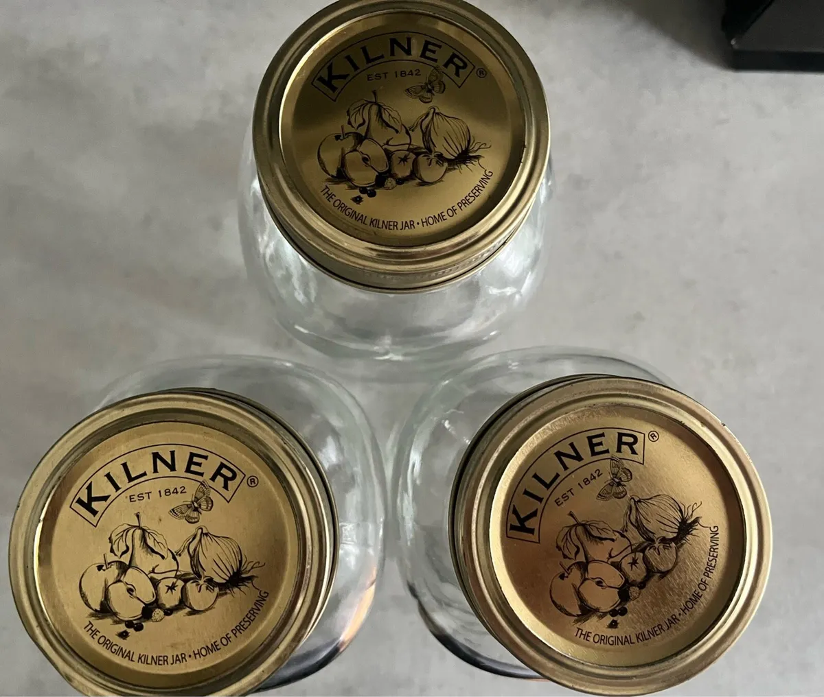 Three big glass jars with lids - Image 2