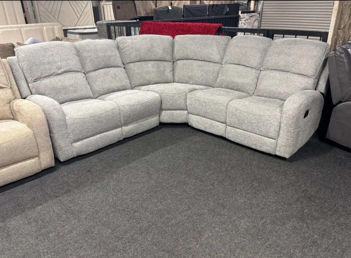 New Grey Paris Recliner Corner Sofa - Image 1
