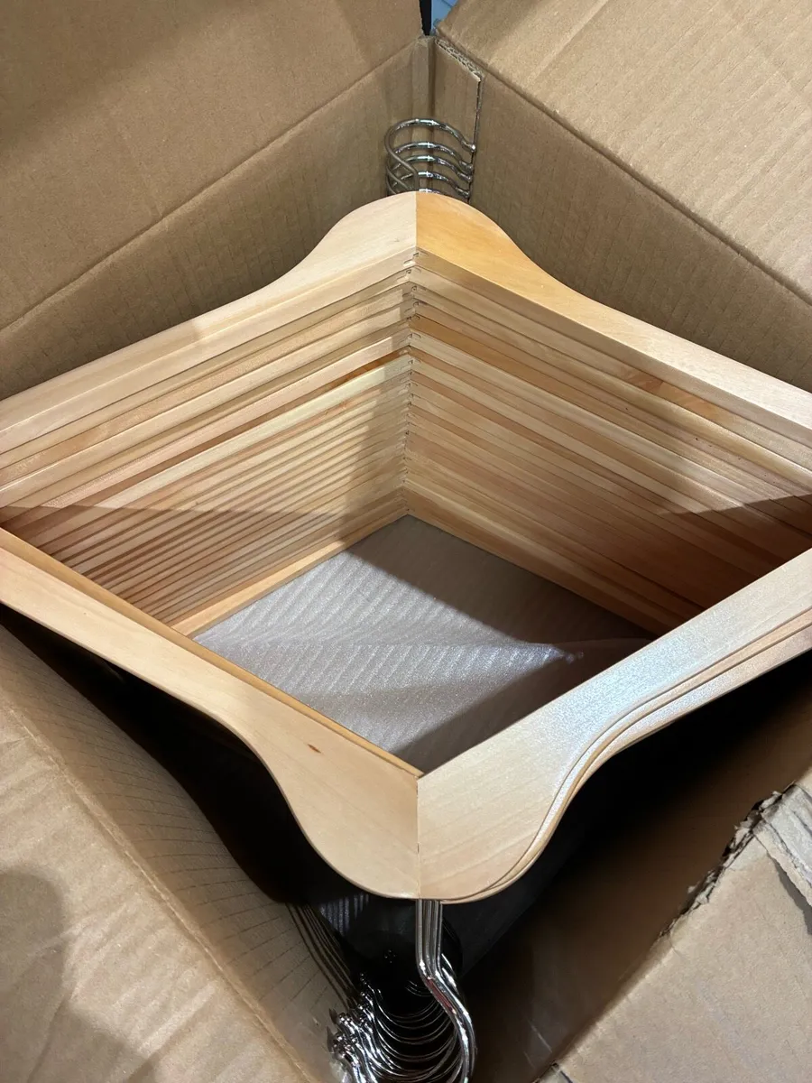 50 Premium Wooden Hangers