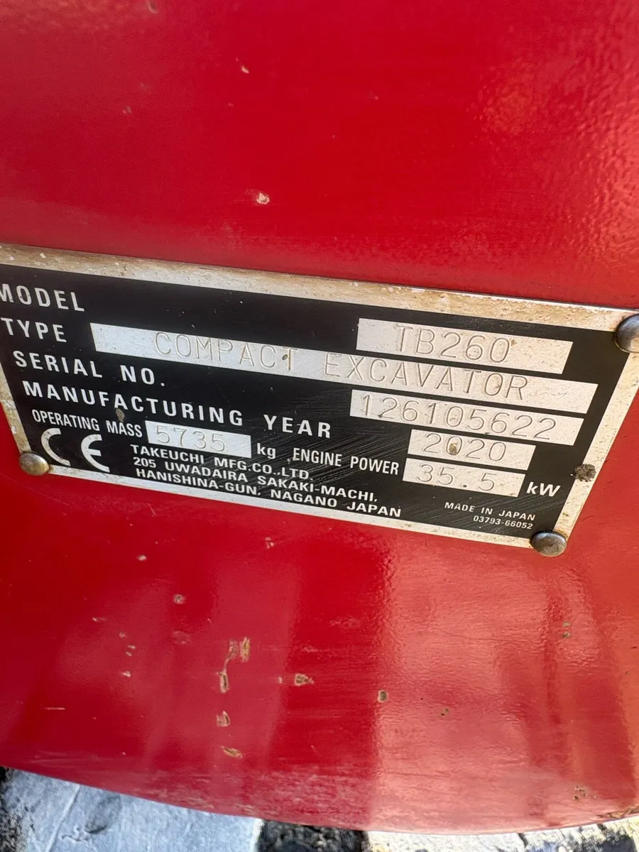 2020 Takeuchi tb260 - Image 4