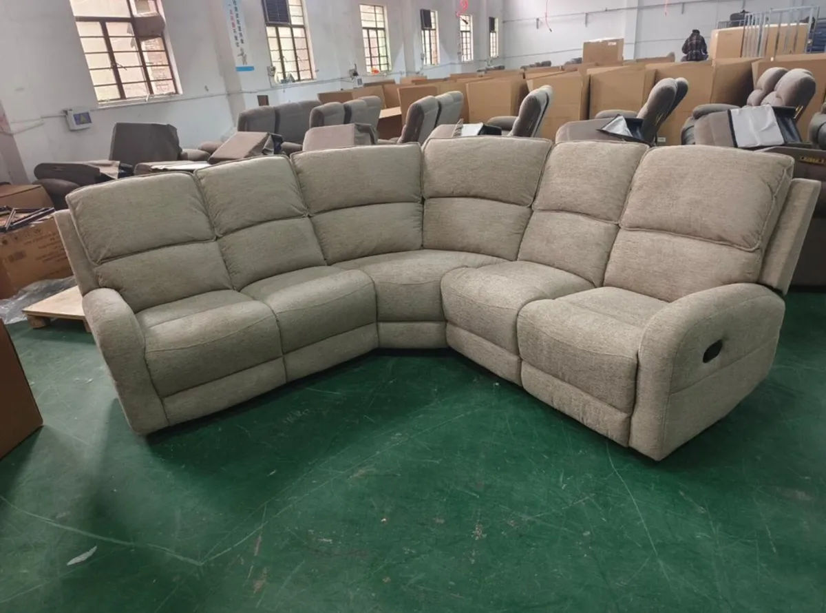New Paris Beige Corner Sofa Recliner - Image 3
