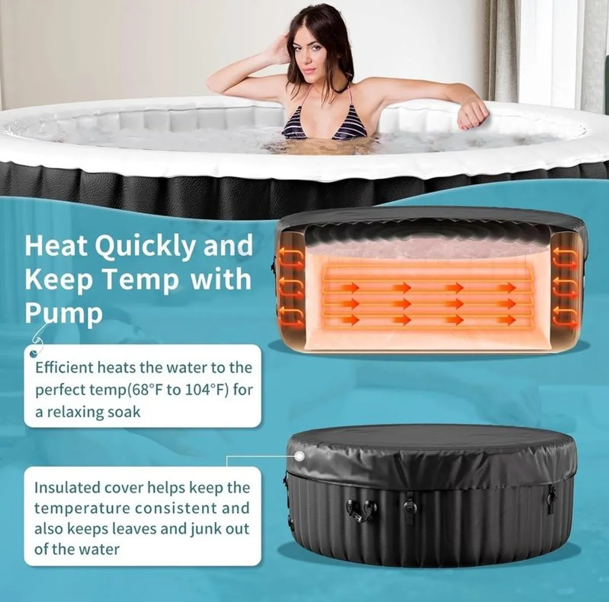 New 4-5 Person Hot Tub with LED lights - Image 3
