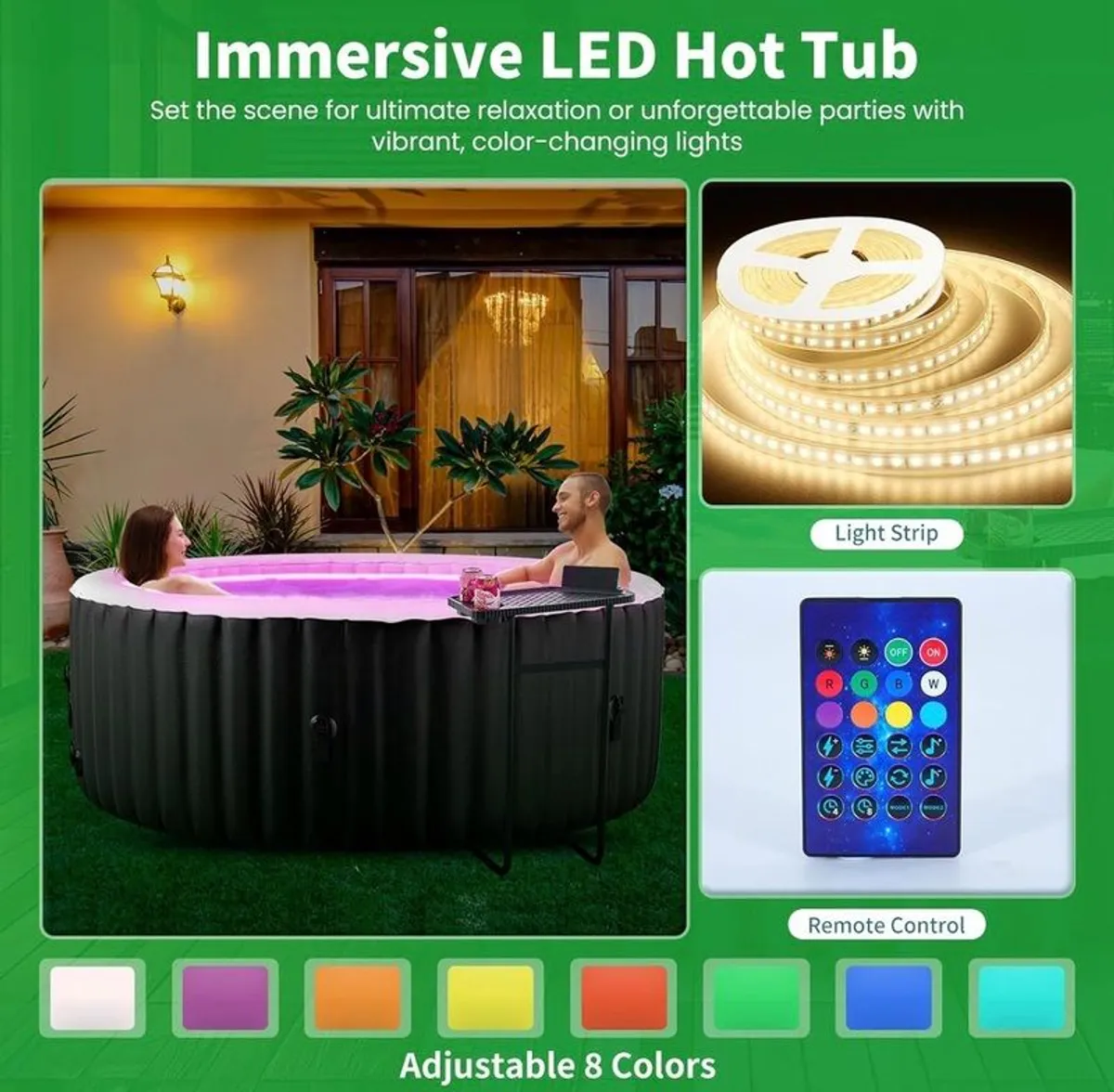 New 4-5 Person Hot Tub with LED lights - Image 4