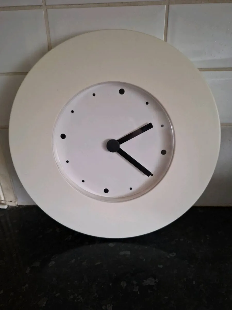 Vintage Ikea white wall clock - Image 1