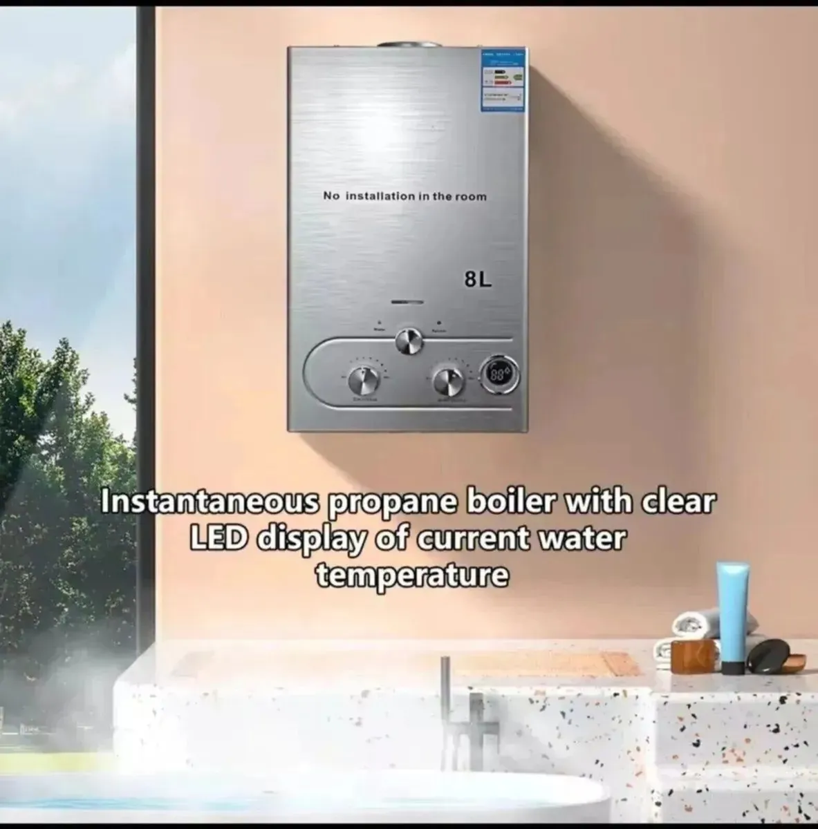 8L Gas Water Heater LPG Propane Boiler - Image 4