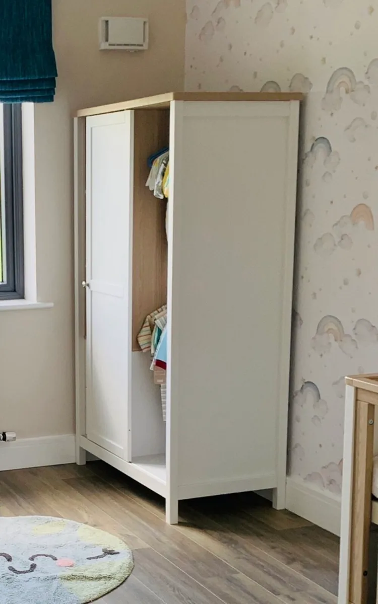 3x nursery furniture- cotbed, drawers, wardrobe - Image 3